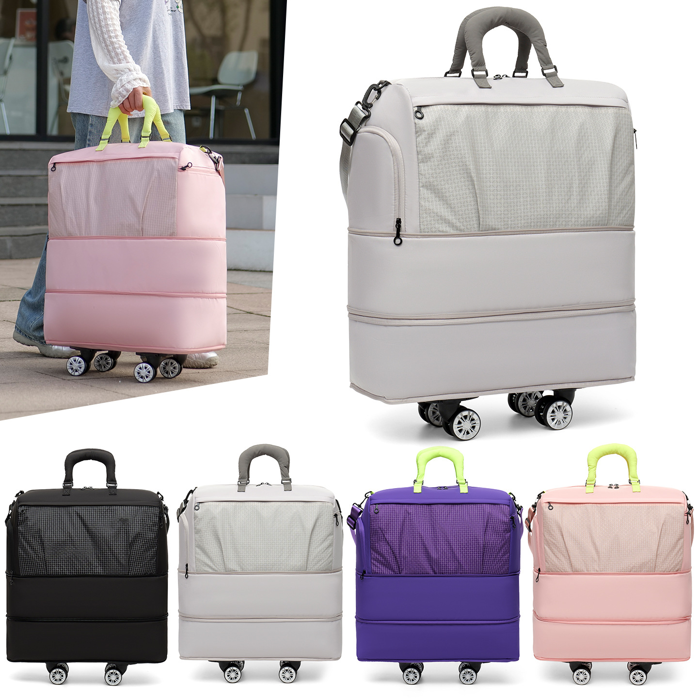 Women Bags Zadig - Üniseks Seyahat Büyük Kapasiteli Tekerlekli Bavul,