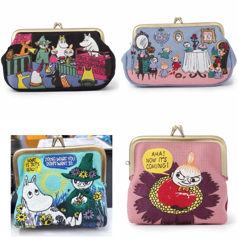 Women Bags For Gift - Kawaii Anime Moomins Serisi Mini Bozuk