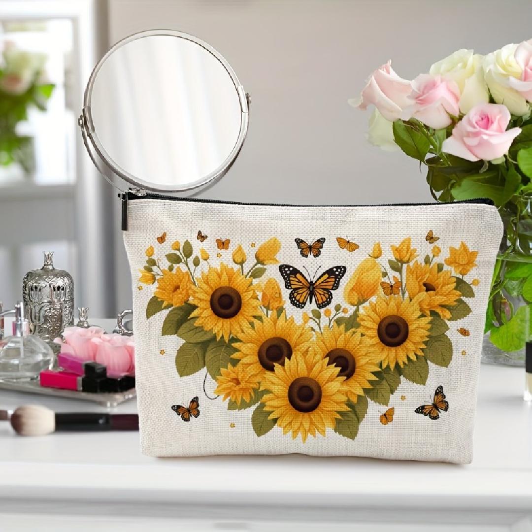 Ayçiçeği ve kelebek desenli ma - Women Bags Zip incelemesi ve fiyatı