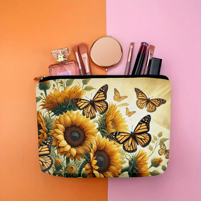 Ayçiçeği ve kelebek desenli ma - Women Bags Zip incelemesi ve fiyatı