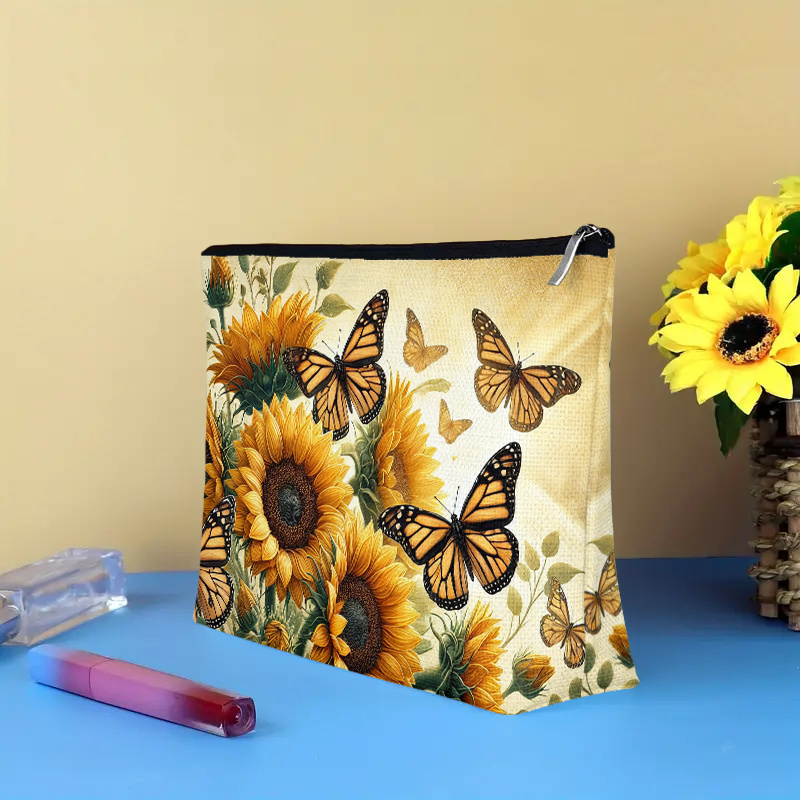 Ayçiçeği ve kelebek desenli ma - Women Bags Zip incelemesi ve fiyatı